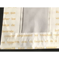 大阪ポリヱチレン販売 No.91 フェネット耐油紙袋（レシピ柄） 6877 1包：100枚×10（直送品）