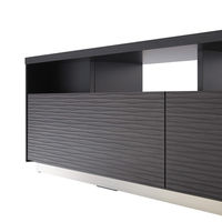 HAMILeX Badic（バディック）シリーズ リビングボード テレビ台 ブラック木目柄 幅1200×奥行350×高さ398mm B-7302 1台（直送品）