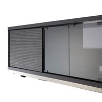 HAMILeX Badic（バディック）シリーズ リビングボード ブラック木目柄 幅980×奥行380×高さ398mm B-7321 1台（直送品）