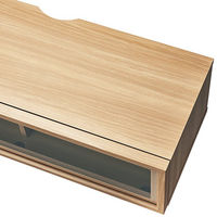 HAMILeX Favilia（ファビリア）シリーズ リビングボード ライトブラウン木目 幅994×奥行394×高さ350.5mm F-1432 1台（直送品）