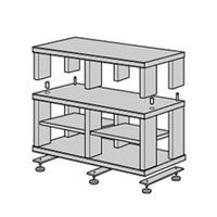 HAMILeX Grato（グラト） GT-9723用2連上置アンプスペーサー ブラウン 幅1164×奥行580×高さ492mm GT-9721 1台（直送品）