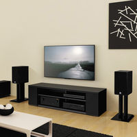 HAMILeX SBシリーズ 中型スピーカー用スタンド ブラウン木目柄 幅1100×奥行310×高さH1321.6mm SB-631 1セット（2台）（直送品）