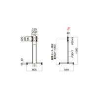HAMILeX TFシリーズ ディスプレイスタンド シルバー 幅450×奥行330×高さ20mm TF-430S 1台（直送品）