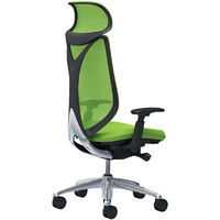 【無料引取付き】C855BR FSY5|オカムラ サブリナ スタンダード 可動肘 エクストラハイバック ブラックボディ ライムグリーン 1脚（直送品）