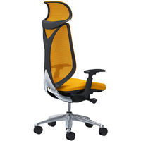 【無料引取付き】C855BR FSY6|オカムラ サブリナ スタンダード 可動肘 エクストラハイバック ブラックボディ マンゴーイエロー 1脚（直送品）