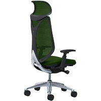 【無料引取付き】C855BR FSZ5|オカムラ サブリナ スタンダード 可動肘 エクストラハイバック ブラックボディ ダークグリーン 1脚（直送品）