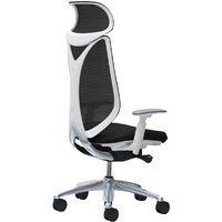 【無料引取付き】C855BW FSY1|オカムラ サブリナ スタンダード 可動肘 エクストラハイバック ホワイトボディ ブラック 1脚（直送品）