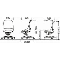 【無料引取付き】81L1GR FGR7 |オカムラ ルーチェ オフィスチェア ホワイトフレーム 肘無し ベージュ 1脚（直送品）