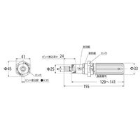 エスコ 100ー500cN・m トルクドライバー(アジャスタブル型 EA723WA-6 1台（直送品）