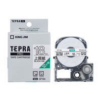 テプラ TEPRA PROテープ 上質紙ラベル 幅18mm 白ラベル(黒文字) SP18K 1個 キングジム（わけあり品）