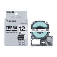 テプラ TEPRA PROテープ マットタイプ 幅12mm 白ラベル(黒文字) SB12S 1個 キングジム（わけあり品）