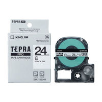 テプラ TEPRA PROテープ スタンダード 幅24mm 白ラベル(黒文字) SS24K 1個 キングジム（わけあり品）