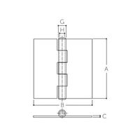 エスコ 89x 87 mm 溶接丁番(鋼板) EA951HD-44 1セット(10個)（直送品）