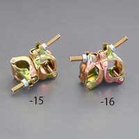 エスコ φ42.7/φ48.6xφ31.8ー37mm二連クランプ(直交) EA948TE-15 1セット(5個)（直送品）