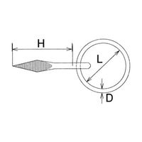 エスコ 40mm 打込み丸カン(ステンレス製) EA638MC-4 1セット(10個)（直送品）
