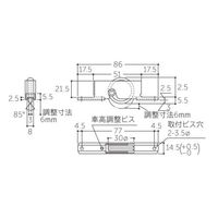 エスコ 30mm 戸車(A型・ポリアセタール樹脂車・ステンレス枠) EA986RH-7 1セット(10個)（直送品）