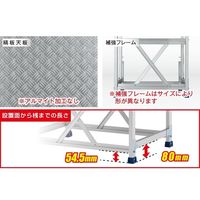 エスコ 1000x600mm/ 0.3m 作業台(一段) EA903BP-49 1台（直送品）