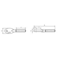 エスコ M8x 47mm 止め金具(右・雄ねじ/ステンレス製) EA638RT-43 1セット(5個)（直送品）