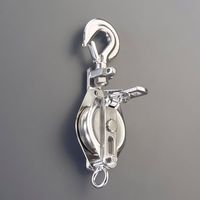 エスコ 75mm/ 500kg フック型滑車(ステンレス) EA987HJ-1 1個（直送品）