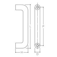 エスコ φ25mm/67x450mm ステンレス製手すり EA951HA-17 1本(1個)（直送品）