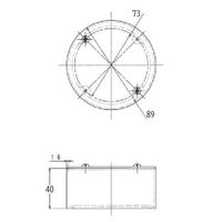 エスコ φ89x40mm 露出ボックス(ハブ無/丸型) EA940CS-40 1セット(5個)（直送品）