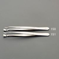 エスコ 120mm/ 37S WAFER用ピンセット(ステンレス製) EA595AK-150 1セット(3個)（直送品）
