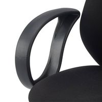 エスコ ビジネスチェアー(高耐荷重/肘付/ブラック) EA956XB-10 1個（直送品）