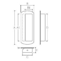 エスコ 105x 40 mm 引戸・開き戸兼用取手(WB) EA951C-27 1セット(10個)（直送品）