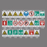 エスコ 450x300mm 建災防安全標識(開口部注意) EA983BV-103 1セット(10枚)（直送品）