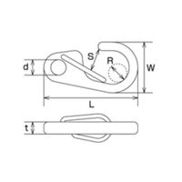 エスコ 45mm ミニスナップ(ステンレス製) EA638GK-34 1セット(10個)（直送品）