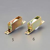 エスコ 30mm 戸車(平型・ポリアセタール樹脂車・鋼板枠) EA986RH-6 1セット(10個)（直送品）