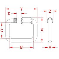 エスコ 34.0x49.5x 7.1mm クイックリング(ステンレス製 EA638FK-145 1セット(10個)（直送品）