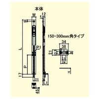 エスコ 300mm フランス落し(一段式/ステンレス製) EA951LP-24 1セット(3個)（直送品）
