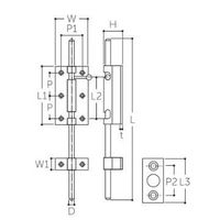 エスコ 100mm 強力型丸落し(ステンレス製) EA951LP-33 1セット(4個)（直送品）