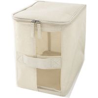 パール金属 ファブリック収納ボックス　衣類収納ケース　フタ付きファブリックボックス　幅18.5×奥行26cm×高さ26cm 232317（直送品）