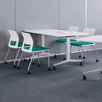 【組立設置込】コクヨ CK160 キャスターチェア 背樹脂 肘付 布 ナイロンキャスター ホワイト×ビリジアン 1脚（直送品）