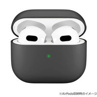 PGA AirPods 第3世代用 抗菌シリコンケース ブラック PG-AP3SL01BK 1個（直送品）