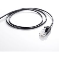 サンワサプライ カテゴリ6A極細LANケーブル(ブラック・5m) KB-SL6A-05BK 1個