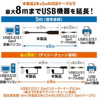 サンワサプライ 3m延長USB3.2アクティブリピーターケーブル KB-USB-R303N 1個（直送品）