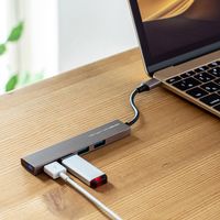 サンワサプライ USB Type-C 4ポートスリムハブ USB-3TCH25SN 1個
