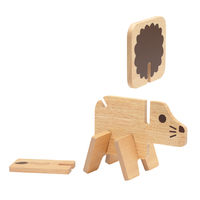 マスセット どうぶつ平面＆立体パズル 知育玩具 40083 1セット