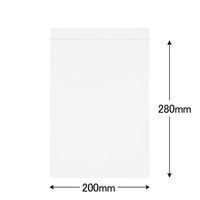 アスクルオリジナル　チャック袋（チャック付き袋）　0.04mm厚　B5　200mm×280mm　1袋（100枚入）  オリジナル（わけあり品）