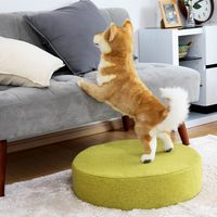 クラスアップ フロアクッション 直径50cm 円形 低反発 高反発 グリーン 385196 1個（直送品）