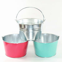 三和金属 カラーワイドバケツ7型(トタン花柄)12個入 KWB-7 1ケース(12個)（直送品）