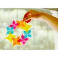 クラサワ 折り紙 ひかりとり紙 7.5×7.5cm だいだい P0201-2 1袋（100枚入）