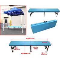 結一産業 折りたたみベンチ ミントブルー 307763 1台