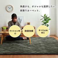 イケヒコ グランド ラグ 1850×3000mm ブラウン 1290970065801 1枚（直送品）
