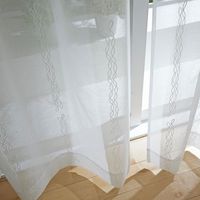 スミノエ コルネ セミオーダー レースカーテン カーヴ 2600×1540mm ナチュラルホワイト １セット(2枚入)（直送品）