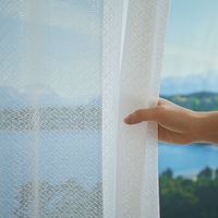 スミノエ コルネ セミオーダー レースカーテン パピルネ 1000×2290mm ナチュラルホワイト １セット(2枚入)（直送品）