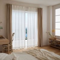 スミノエ コルネ セミオーダー レースカーテン コノピ 2200×1490mm ベージュ １セット(2枚入)（直送品）